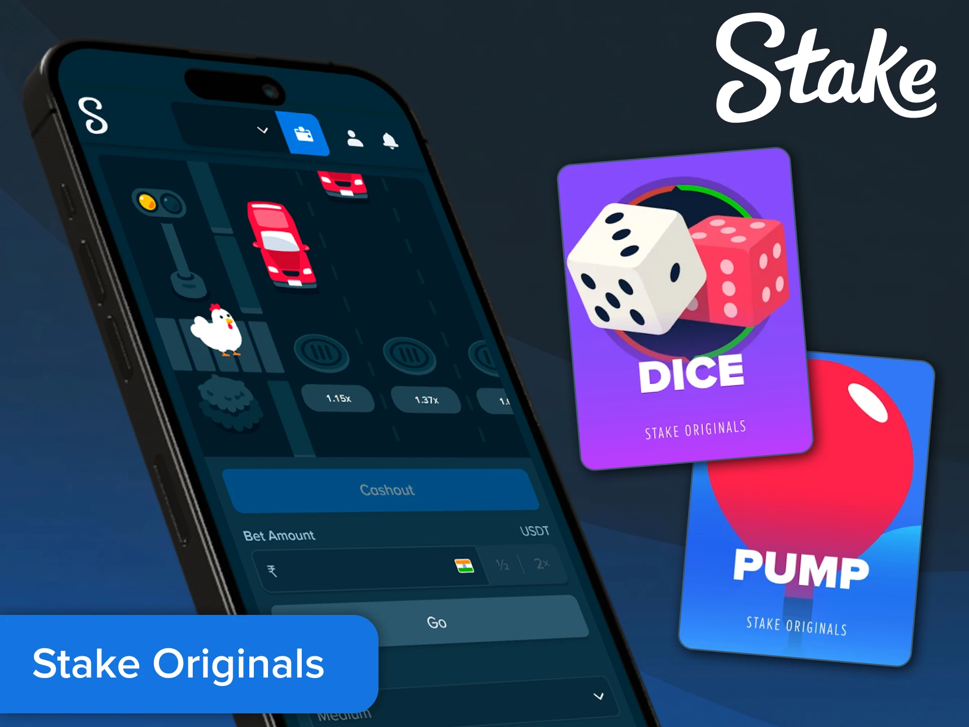 Try popular Stake Originals titles available on the Stake App.