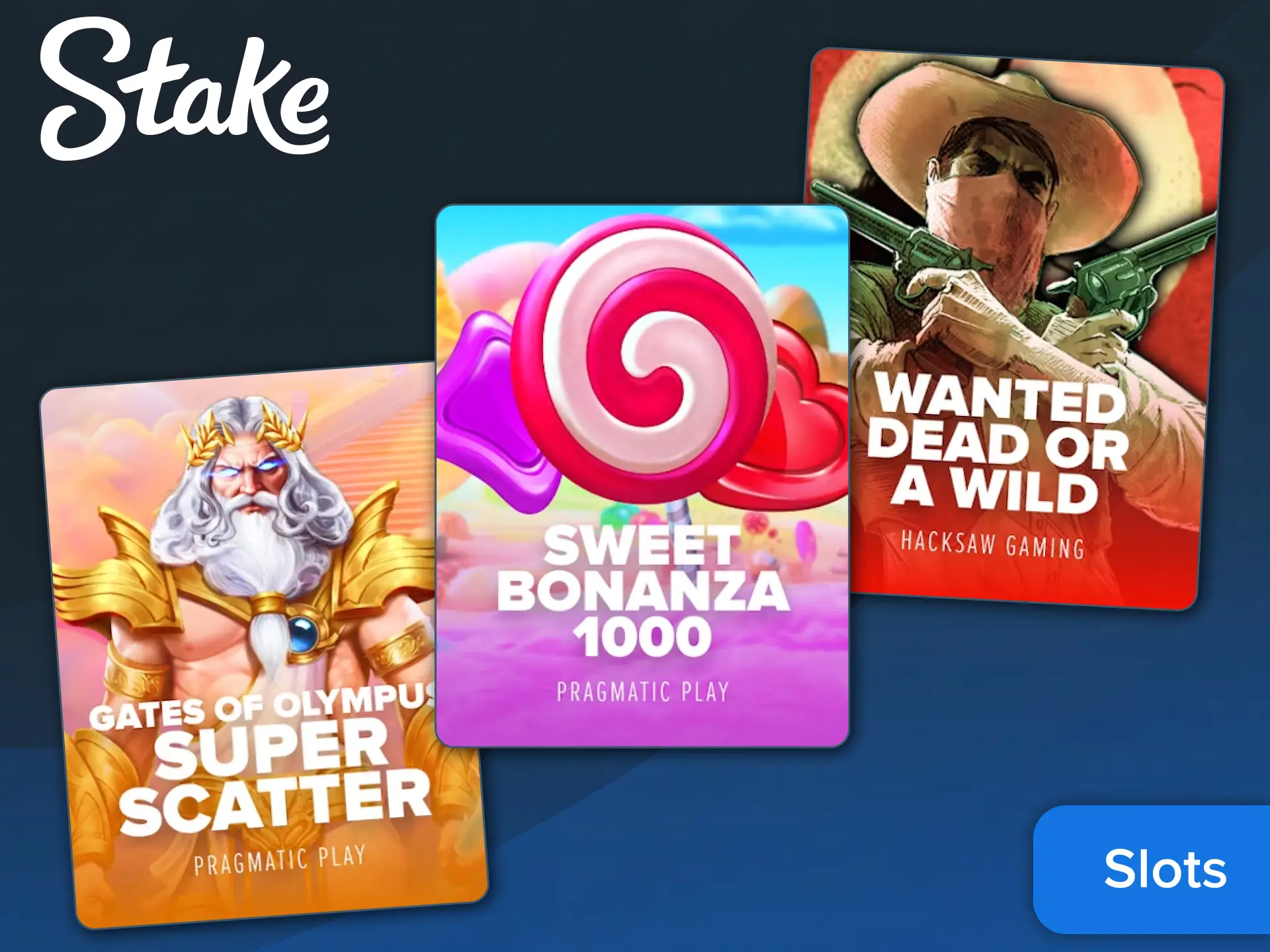 Spin high-paying slots directly on the mobile Stake App.