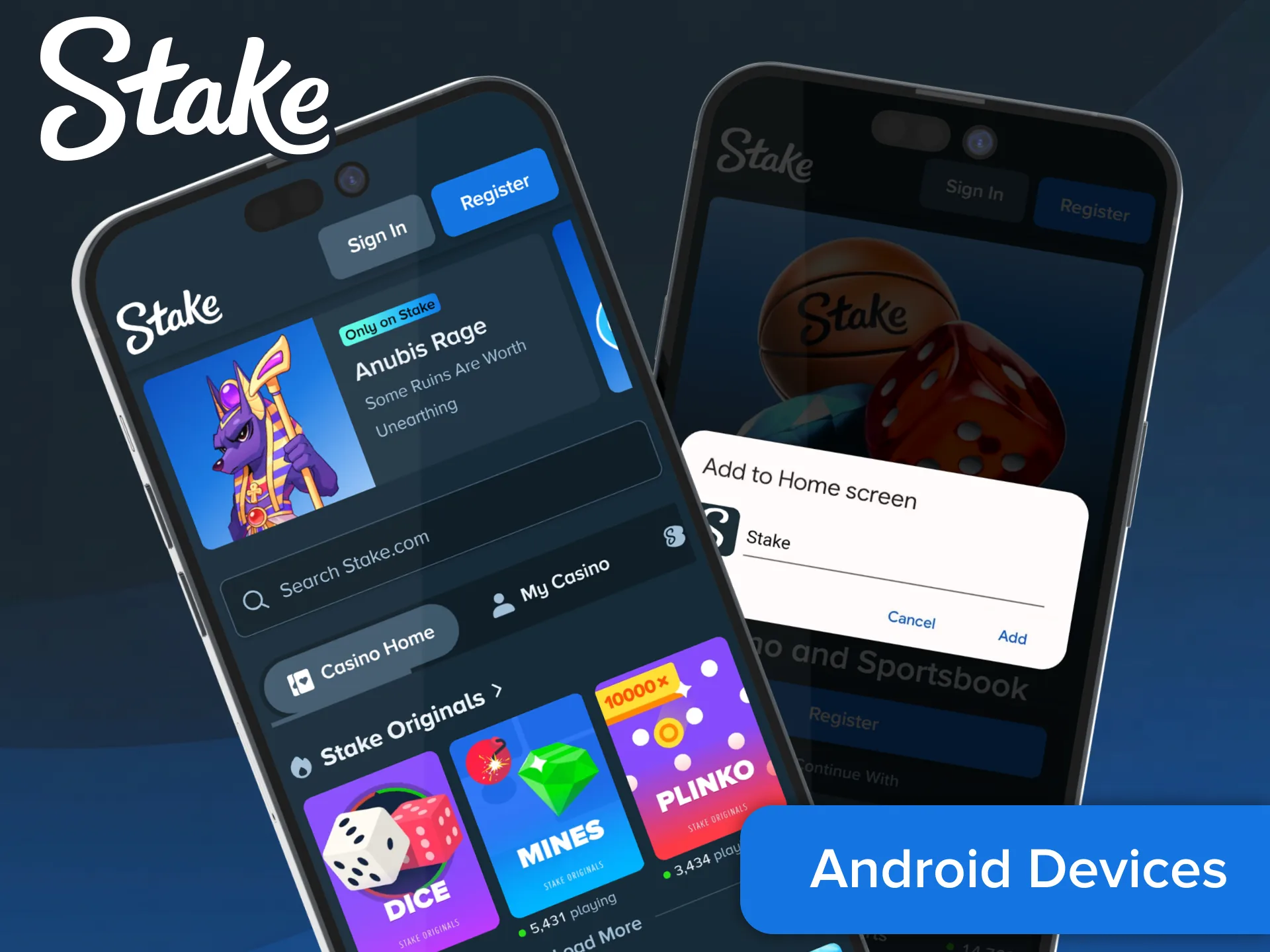 Download the Stake App for Android devices to start betting today.