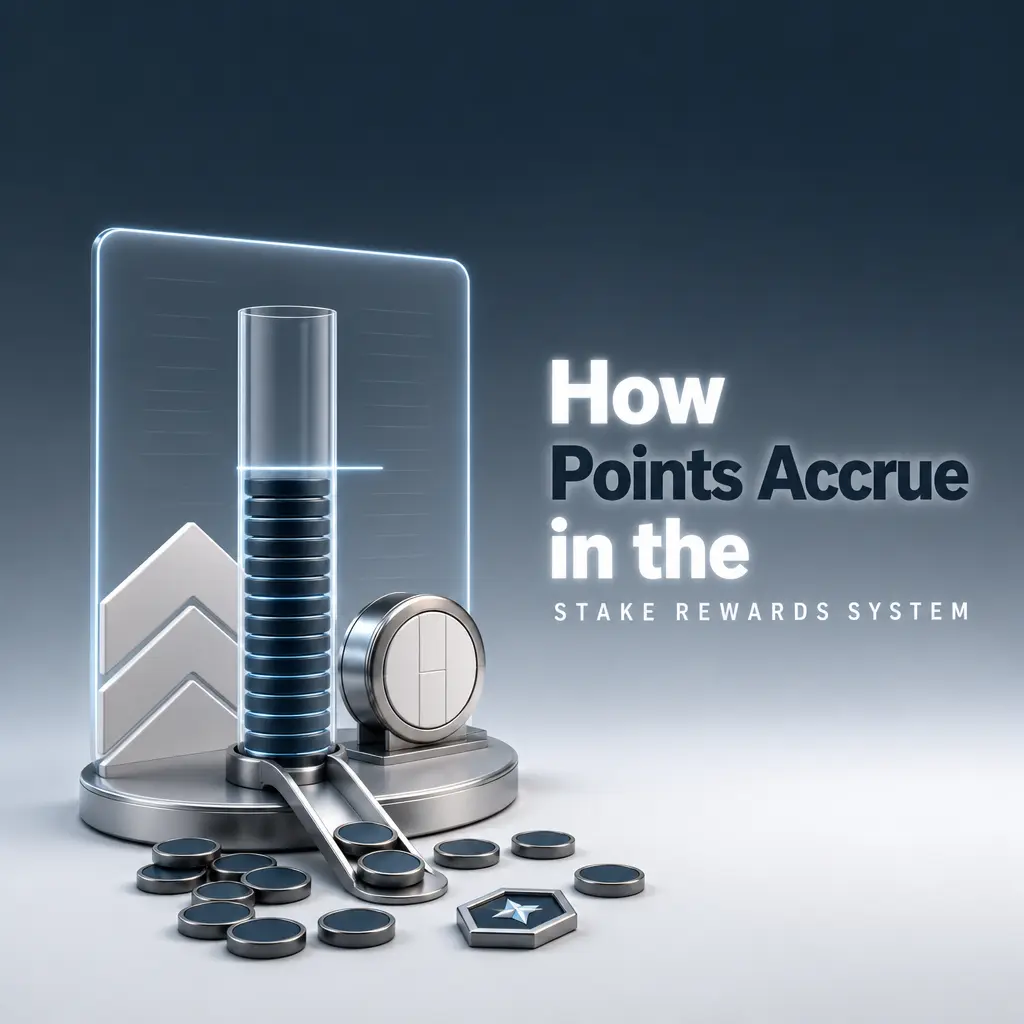 Diagram explaining how status and reward points accumulate from cash wagers in the Stake Rewards System.