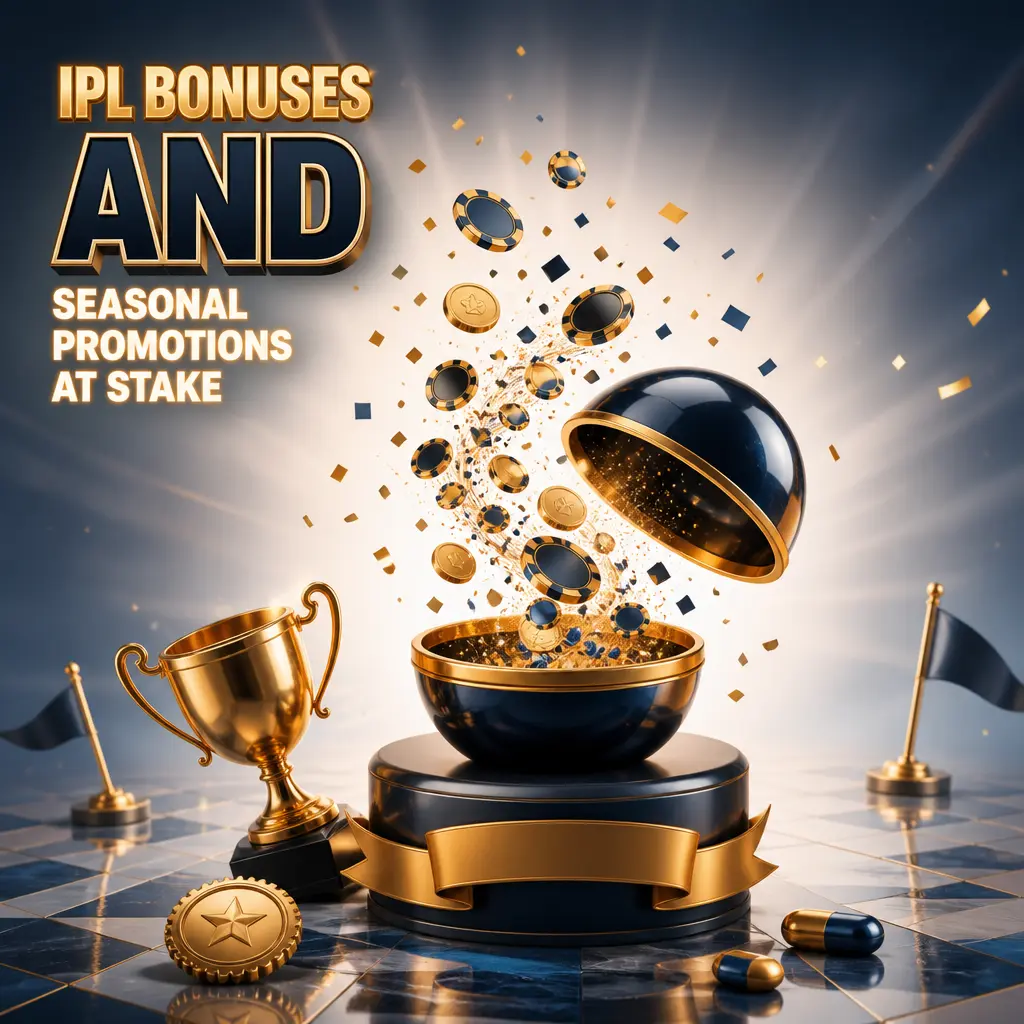 IPL bonuses and seasonal promotions at Stake, featuring weekly lottery, accumulator boosts, refunds, free bets, and predictions