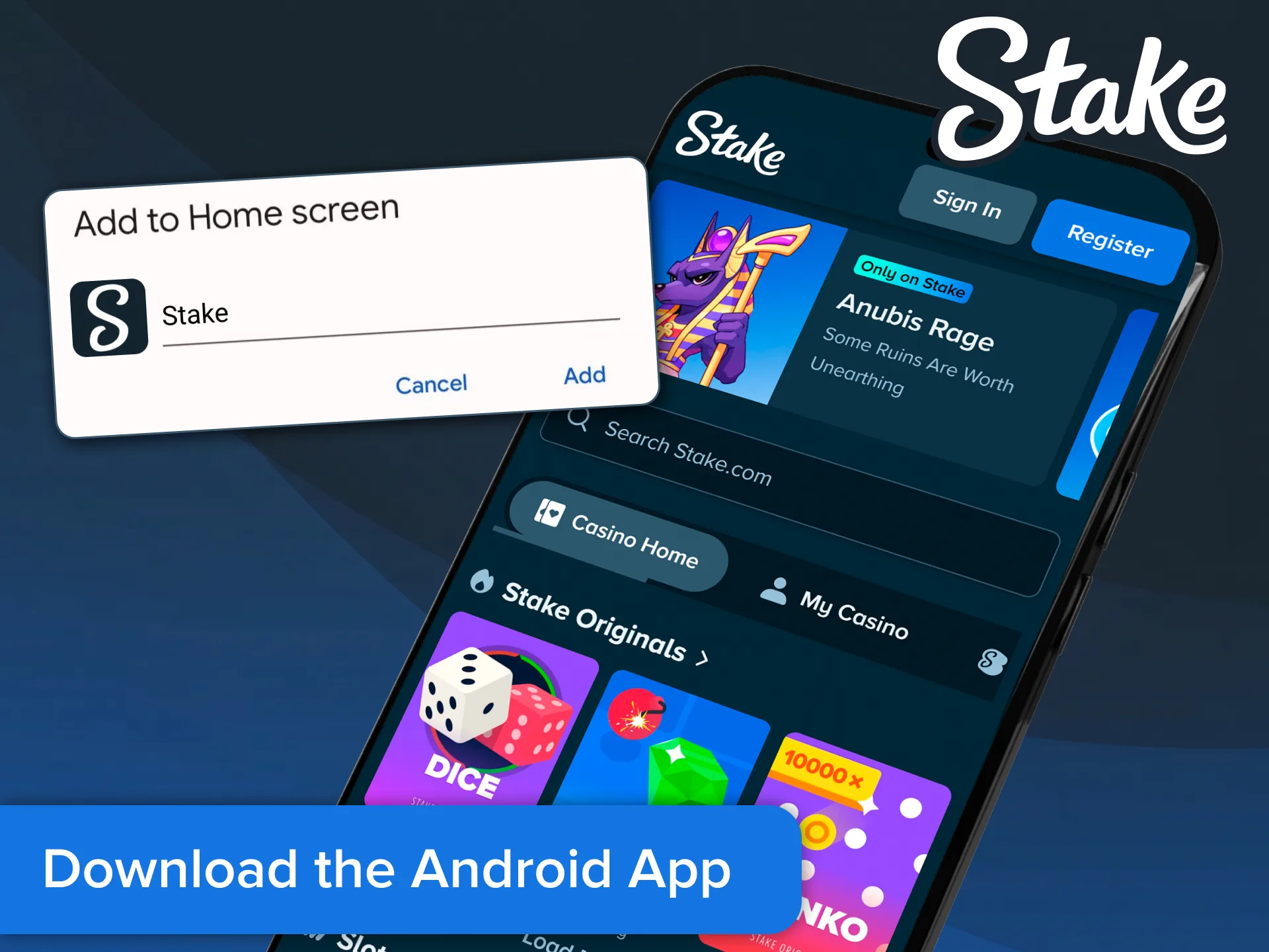 Learn how to download the Stake Android application easily.