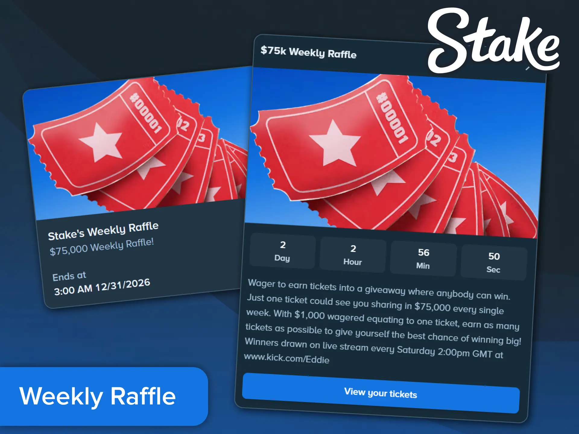 Join the weekly raffle for big prizes at Stake India.
