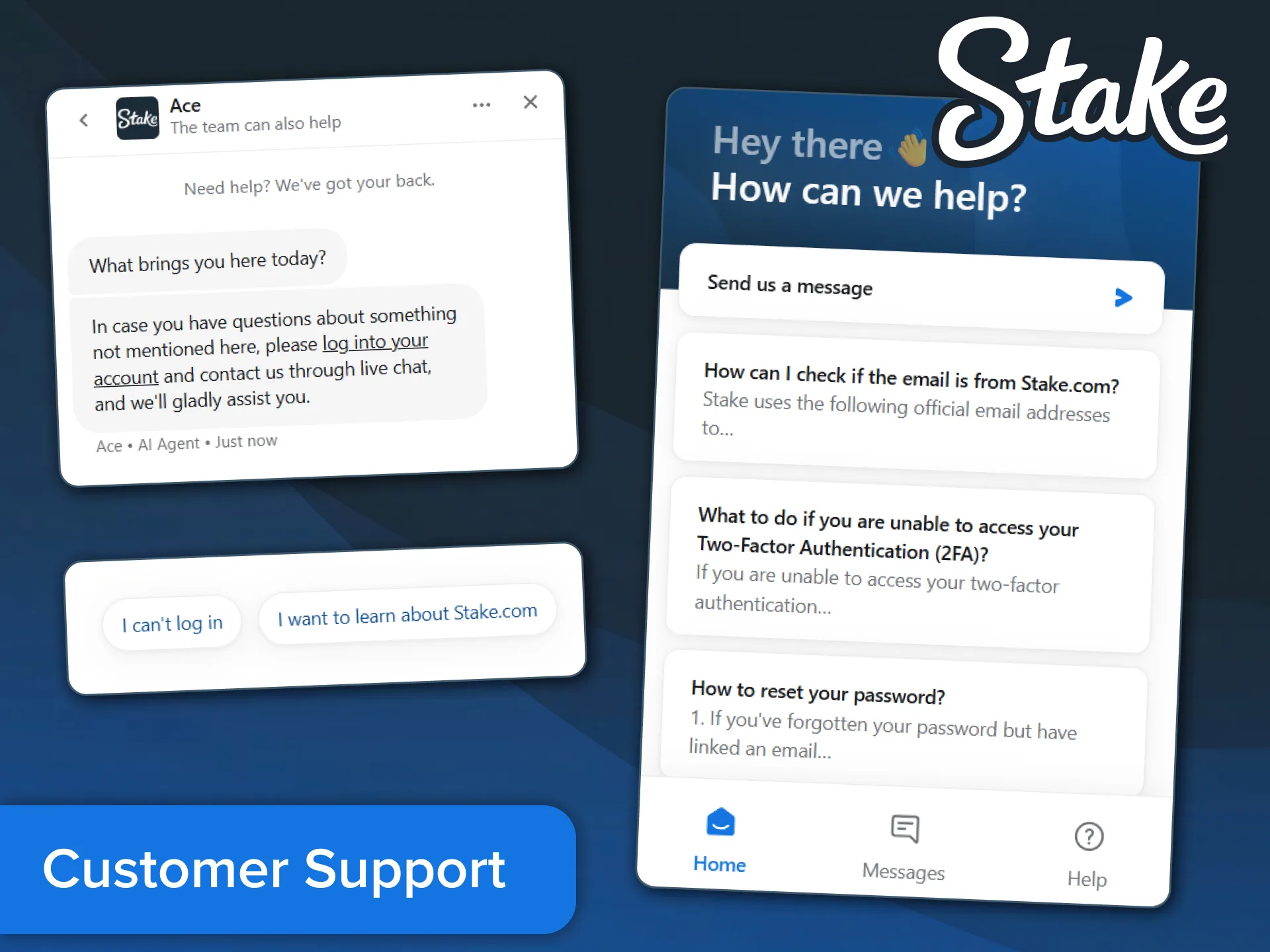 Contact Stake customer support through multiple reliable help channels.