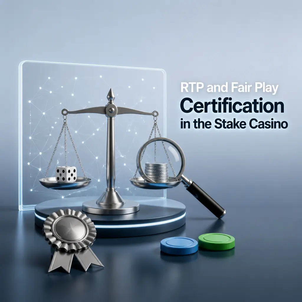 Stake Casino RTP and fair play certification shown in-game, with provably fair SHA-256 hashing and RTP details for Indian players.
