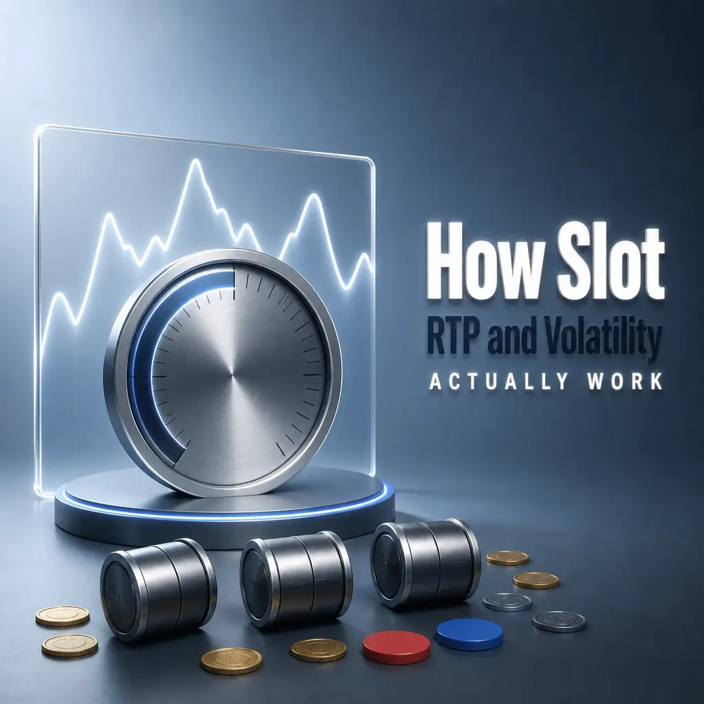 Explains how slot RTP and volatility differ, guiding bankroll choices and how to read a game's info screen on Stake.