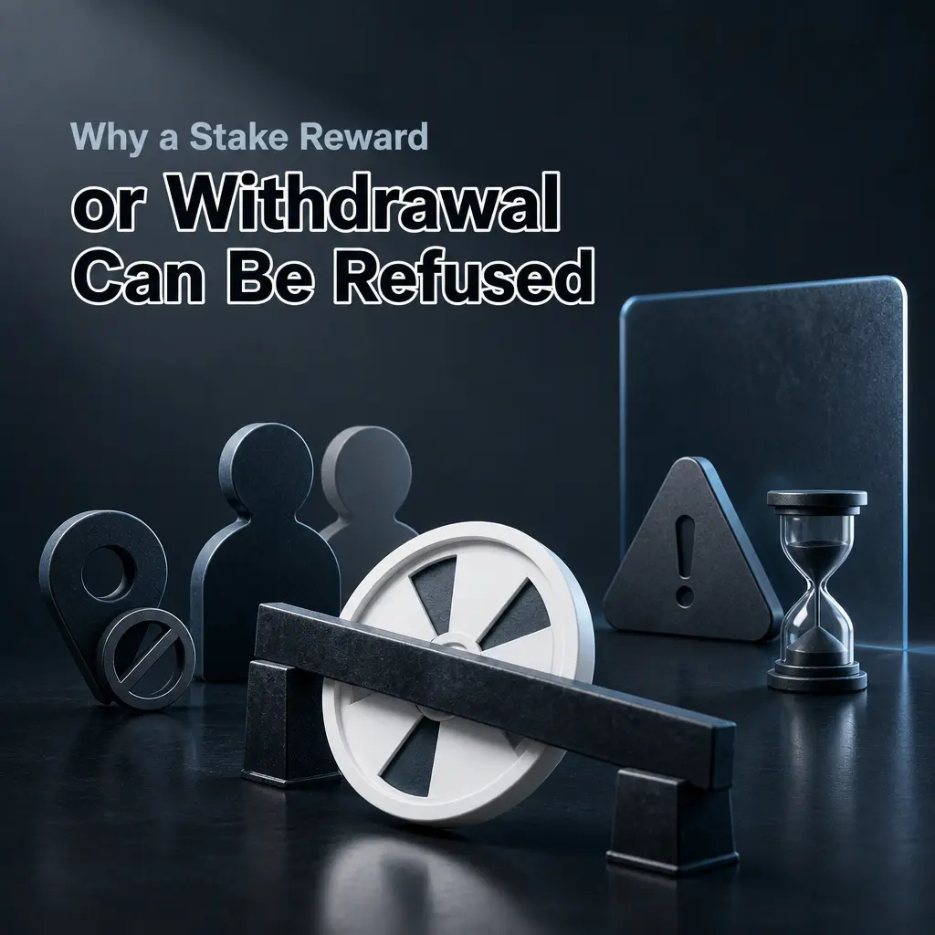 Reasons Stake may refuse a reward or withdrawal: restricted region, duplicate account, pending KYC, or bonus wagering rule breaches.